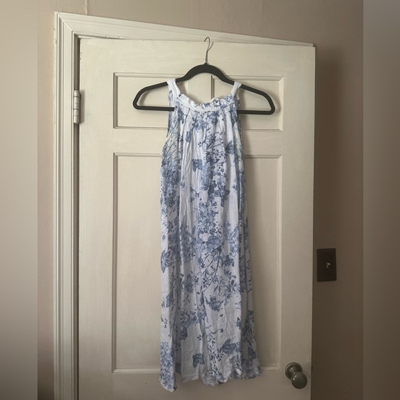 Bellambra Blue & White Floral Halter Dress – Made in Italy – Size Small - Picture 1 of 3